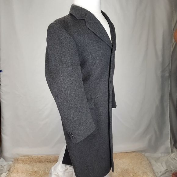 COPY - Adam Spencer wool cashmere top overcoat  40R gray buttons lining pockets… - Picture 5 of 16